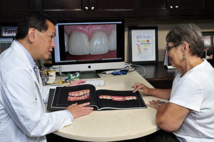 annapolis dentist dr. albert lee and patient